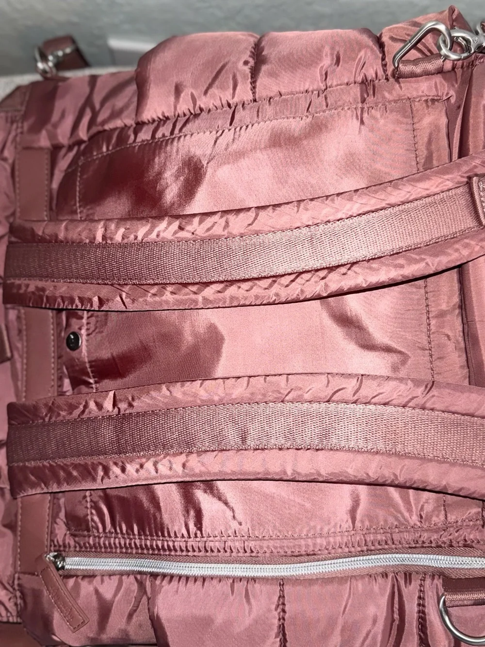 Itzy Ritzy Quilted Tote in Dusty Rose